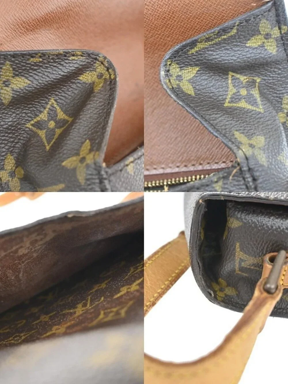 LOUIS VUITTON Saint Cloud GM Shoulder Bag Monogram Leather Brown M51242 32YH880